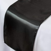 Подрязване на магазин правоъгълник сатенен черен масив с бяла пластмасова водоустойчива водоустойчива покривка за декорация на партита - Комплект от 4