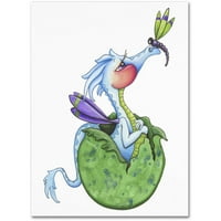 Търговска марка изобразително изкуство малко момче синьо-дракон платно изкуство от Дженифър Нилсон