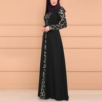 Tiqkatyck плюс размер maxi рокля жени рокля kaftan арабски джилбаб абая дантелена шева maxi рокля дамски рокли черни