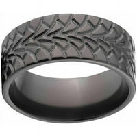 Персонализиран Мъжки Протектор за гуми пръстен Черен цирконий Сватбена халка с комфортен дизайн