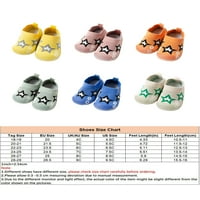 Welliumy Baby Floor Sok Shoes First Walker Flats плета горна горна ходеща обувка Спалня чорапи на закрито дишащ фиш на оранжев 6.5c