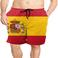 Мъжки испански флаг бързосъхнещ Бански Бански Плажен борд Шорти панталон с джобове спортни шорти с-3ХЛ