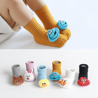 Малко дете бебе мек чорап плетен плетен кука антиплъзгащо 3D чорапи ботуши Подхранване Новородно момче момиче карикатура чорапи