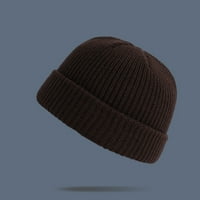 Шапки за клирънс на Awdenio за жени унизирайте модна топла зимна ежедневна плетена шапка плътна цветна шапка на всички мачове
