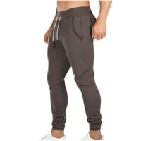 Жан шорти за мъже Мъжка Мода Плътен цвят дълги дънки тънък годни панталони каузални панталони Пълна дължина Черно л
