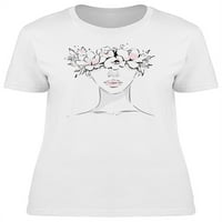 Флорални корона жена Графичен тениска жени-изображение от Шатърсток, Женски х-голям