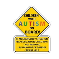 Аутизъм алармени стикери за стена за детски автомобили Камиони Лаптопи Декоративно самозалепване PVC Стикери за отговор на аварийни реакции PVC D