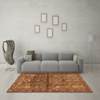 Ahgly Company Indoor Round Персийски кафяви традиционни килими, 6 'кръг