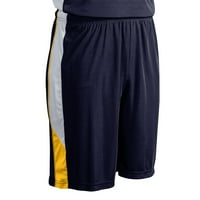 Бунтовнически баскетболни шорти, възрастни 2 пъти по-големи, сребро с черно-бели странични вложки