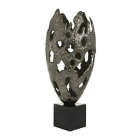 10 23 бронзов алуминиев изрез абстрактна Скулптура с черна основа
