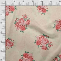 OneOone Cotton Fle Light Beige Fabric Floral
