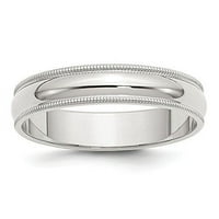 Sterling Silver Shiver кръг Milgrain Band Ring Size 10.5
