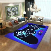 Модерен и издръжлив Игрална зала Декор килим за Видео геймър площ игра Спалня живи килими пере