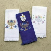 Judaica rl-txh-t-w 14. 00''l 0. 05''w 24. 00''h Chanukah бродирани кърпи за ръце