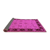 Ahgly Company Indoor Rectangle Oriental Pink Traditional Area Rugs, 2 '3'