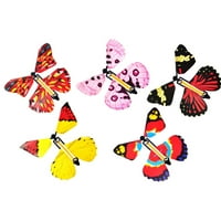 Bvgfsahne Wrap Magic Flying Butterfly Clockwork Clubber Band Powered Butterfly