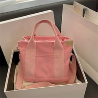 Малка солидна чанта за тота сладка проста чанта за платно модна удобна чанта темперамент чанта преносима чанта за съхранение