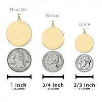 Сейнт Флорънс де Комблел религиозен медал Размер на стотинка, солидно 14k жълто злато