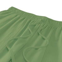 Paille Men's Beach Shorts Grownstring Bottoms Solid Color Summer Short Pants Classic Fit Work Мини панталони Зелени s