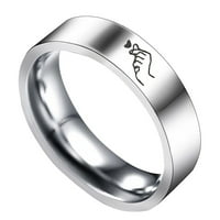 Мода прост титаниев стоманен пръстен за женски пръстен анимационен филм сладък бижута пръстен