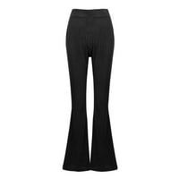 Tdoqot панталони за жени- случайни модни талии модни панталони торбисти за солидни женски суиптове за черни s черни s