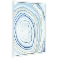 Empire Art Direct Snowey Tunnel Textred Metallic Rany Rained Framed Wall Art, 30 40 1.5