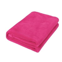 Одеяла и хвърляния 50x модна солидна мека хвърляне на деца одеяло топло коралово карирани одеяла фланел горещо розово giyblacko