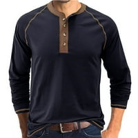 Мъжки ризи Levmjia с дълъг ръкав Продажба Мъжки бутон за пуловер с дълъг ръкав дъно риза кръгла тениска за врат