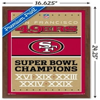 SAN FRANCISCO 49ers - Плакат за шампиони за стена, 14.725 22.375
