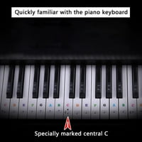 Стикери за клавиатура на пиано за ключови клавиатури Подвижни прозрачни за деца начинаещи пиано практика обучение
