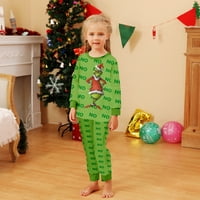 Забавна коледна пижама за семейство, семейна коледна пижама панталони-христима нононо зелено чудовище Дядо Коледа с модел на коледна шапка