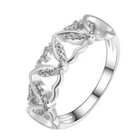 HxRoolrp Valentines Day Dift Sets Пръстени Изходно от възпоменание на пръстена Жени годещи сватбени бижута аксесоари подарък
