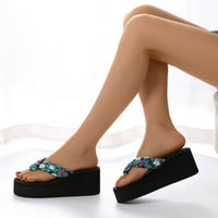 Zuwimk сандали за жени облечени лято, женската група Flip Flop Sandal Blue