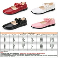 Rotosw Girls Flats Magic Tape Princess Shoe Cound Toe Mary Jane Casual Soft Sole Performance Shoes Walking Nonslip Loefer Flat Red 1y