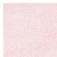 Primo Mason Solid Plush Shag Area Rug, светло розово, 6'7 6'7 квадрат