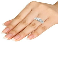 Карат Т. в. диамант класик 14кт годежен пръстен бяло злато