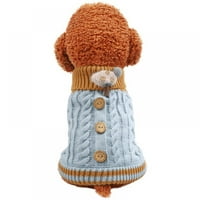 Плетен кучешки пуловер за малки кучета зимни дрехи за кучета топло кученце палто дрехи за кучета за малки кучета домашни любимци