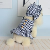 Рокли за кучешки дрехи Puppy Pet Spring Summer Crothes Doggie Памучен принцеса рокля костюм син червен XS-XL