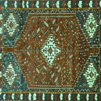 Агли Компания Вътрешен Правоъгълник Персийски Тюркоаз Синьо Традиционни Килими Площ, 5 '8'