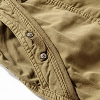 Cllios Мъжки товарни къси панталони плюс размер мулти джобове къси панталони Работни тактически къси панталони Дишащи пътни товарни къси панталони
