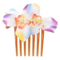 Коса за цвете странични булчински гребен Pearlcomb Combs Pearls Beach Hawaii Plumeria Accessories Clip Clips Combs