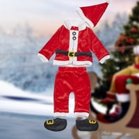 Бебе на коледно облекло зима дълги ръкави Дядо Коледа Моделиране на обличане