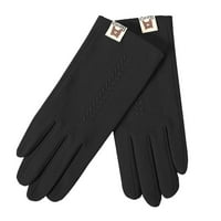 ръкавици ръкавици ръкавици без пръсти жени зима Открит плюс кадифе сгъсти запази топло случайни ветроупорни ръкавици защитна преграда Черно
