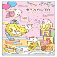 Бананя-Парти Плакат За Стена, 14.725 22.375 В Рамка