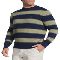 Мъжки Мъжки Класически Памучен Пуловер На Райета