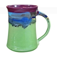 Глинена чаша в движение Оз-голяма ръчно изработена керамика керамична чаша за кафе - Мъхси Крийк