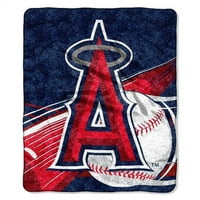 Официално лицензиран Лос Анджелис Лос Анджелис Бейзбол ангели голяма Стик Шерпа хвърлят одеяло, 50 60