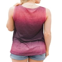 Glookwis летни върхове за танкове за жени Лятна ежедневна тениска без ръкави на жилетка