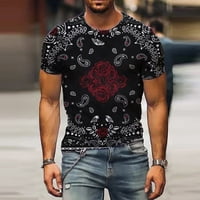 Поло ризи за мъже мъже пролет лято ежедневно тънък 3D отпечатана тениска с къси ръкави с топ блуза