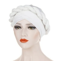 Miayilima мода жени плитки Индия шапка Ruffle Cancer Chemo Beanie Turban Wrap Cap